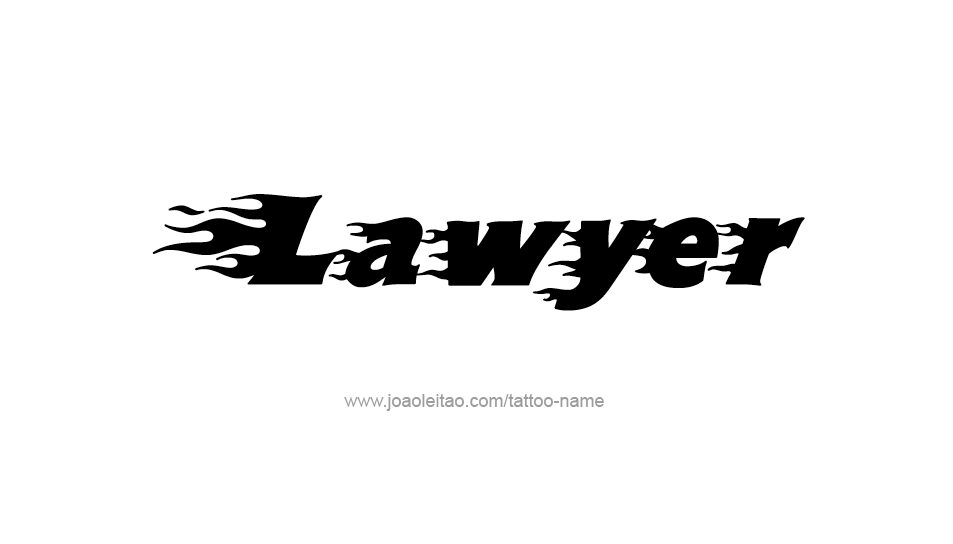 Tattoo Design Profession Name Lawyer  