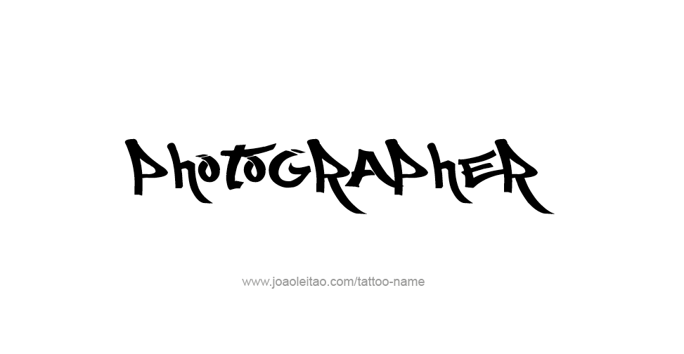 Tattoo Design Profession Name Photographer  