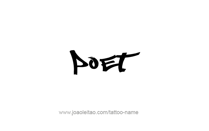 Tattoo Design Profession Name Poet  