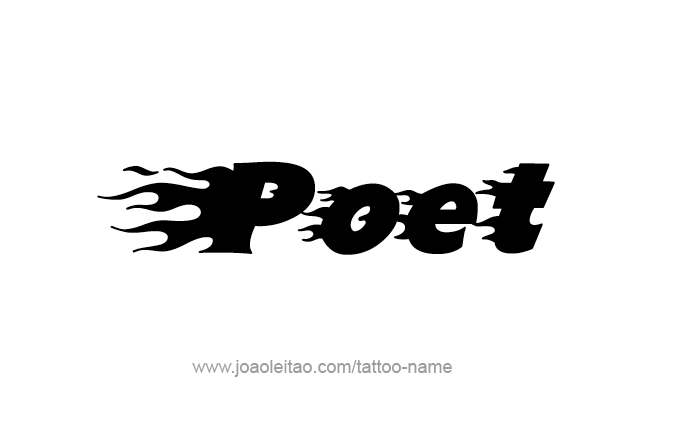 Tattoo Design Profession Name Poet  