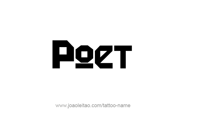 Tattoo Design Profession Name Poet  