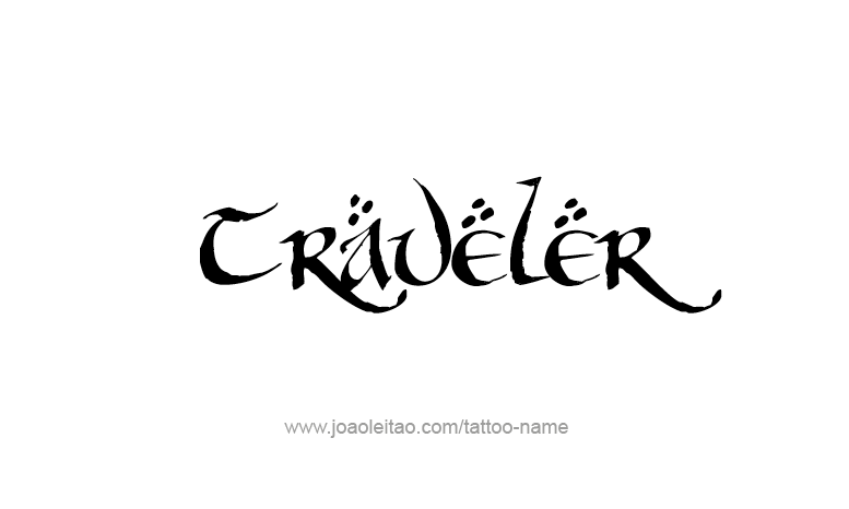 Tattoo Design Profession Name Traveler  