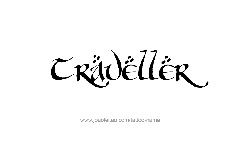 Tattoo Design Profession Name Traveller  