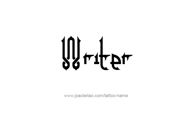 Tattoo Design Profession Name Writer  