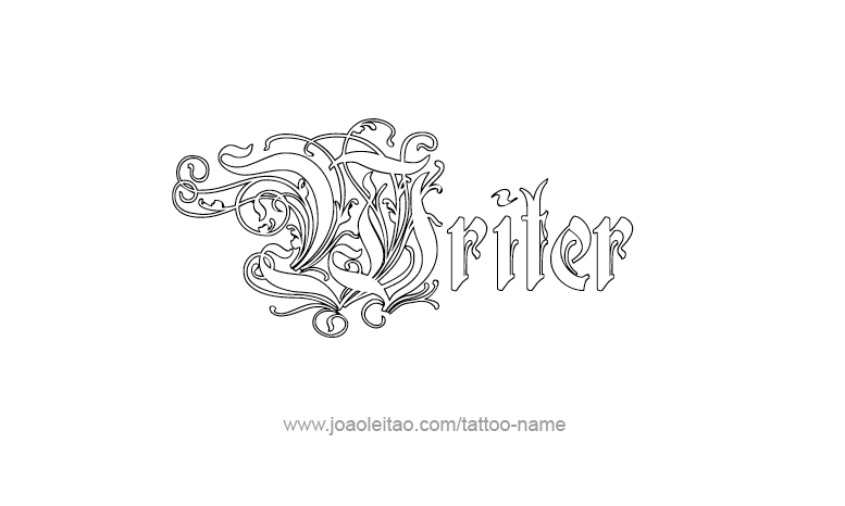 Tattoo Design Profession Name Writer  