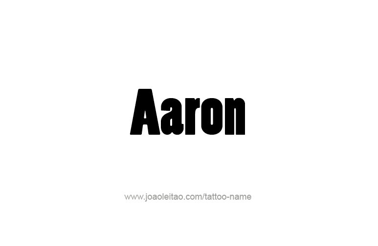 Tattoo Design Prophet Name Aaron