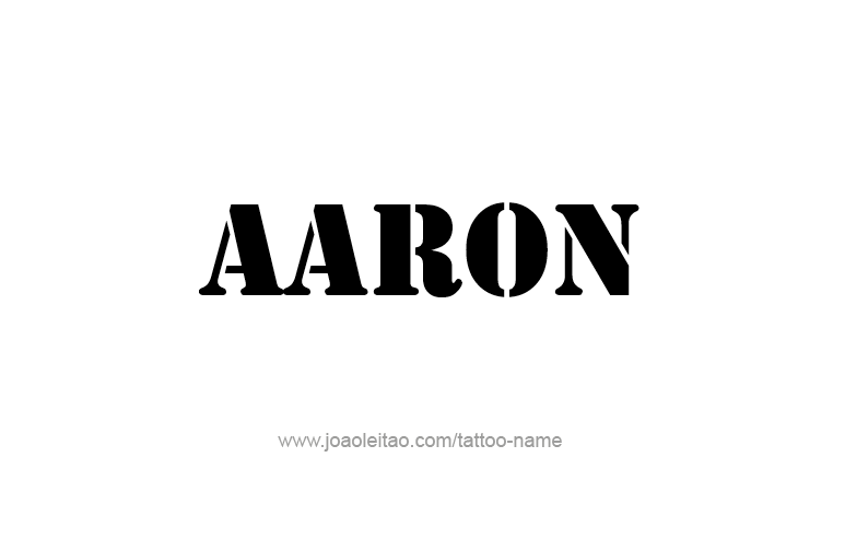 Tattoo Design Prophet Name Aaron