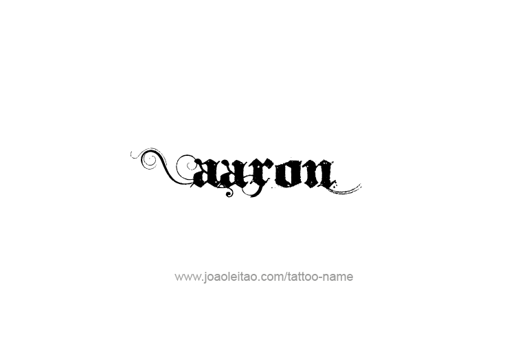 Tattoo Design Prophet Name Aaron