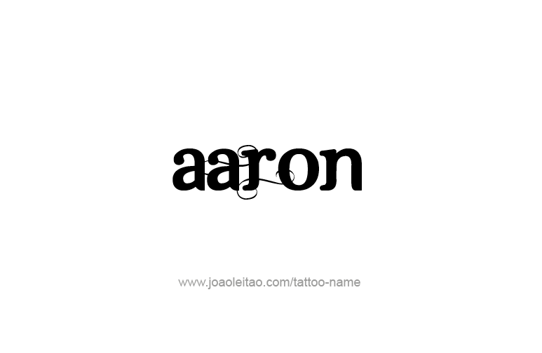 Tattoo Design Prophet Name Aaron