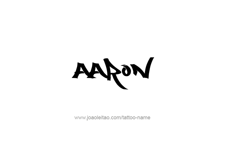 Tattoo Design Prophet Name Aaron