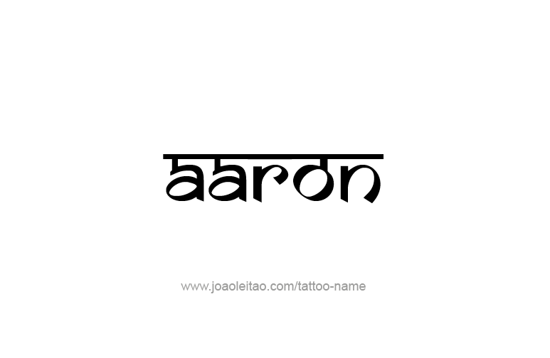 Tattoo Design Prophet Name Aaron