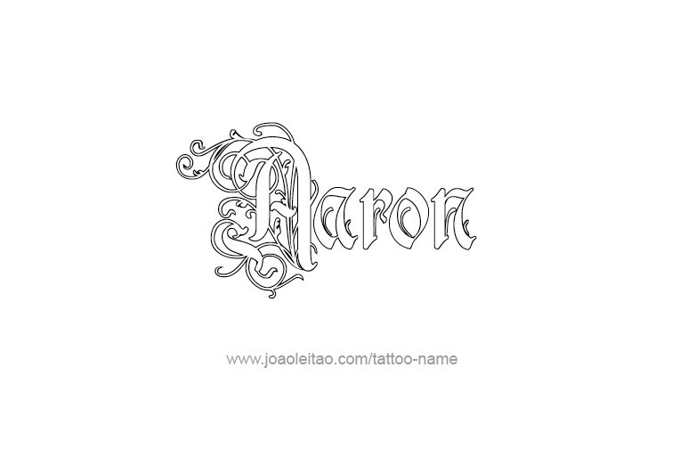 Tattoo Design Prophet Name Aaron