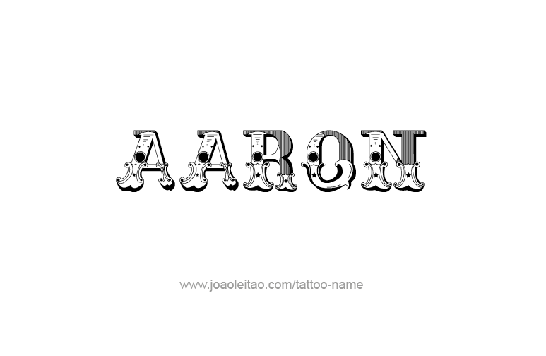 Tattoo Design Prophet Name Aaron