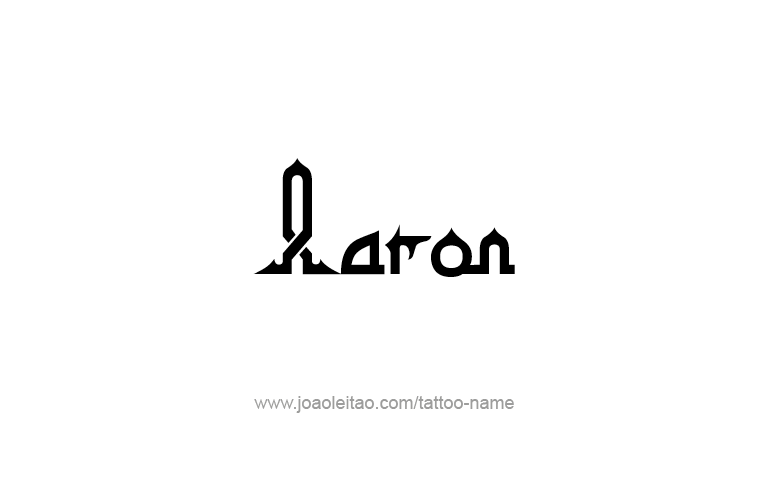 Tattoo Design Prophet Name Aaron