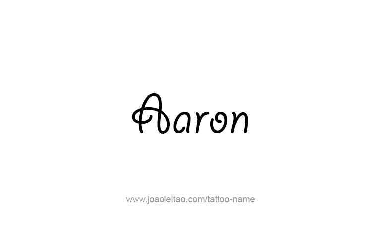 Tattoo Design Prophet Name Aaron