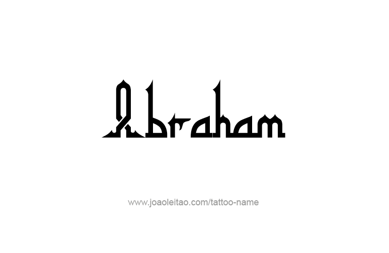 Tattoo Design Prophet Name Abraham