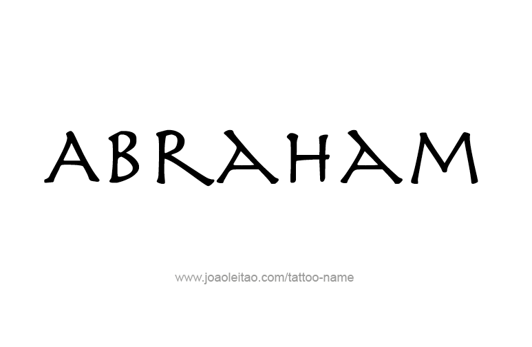 Tattoo Design Prophet Name Abraham