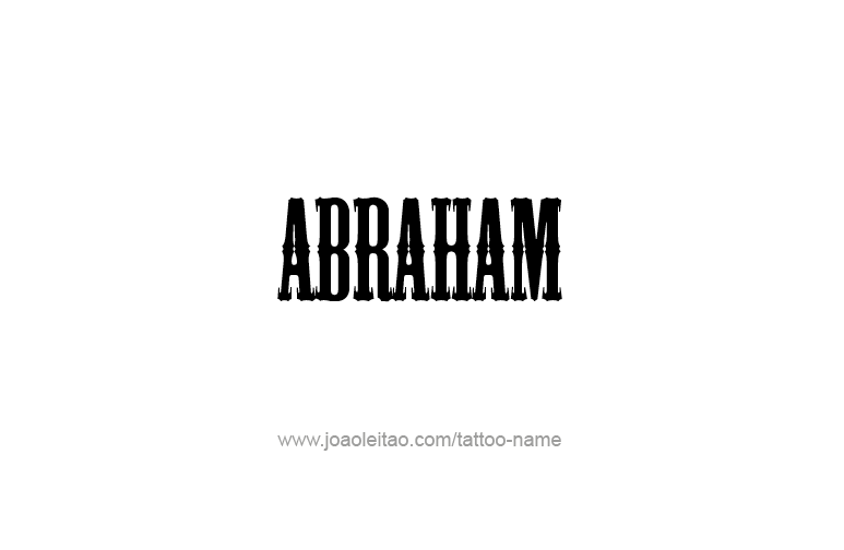 Tattoo Design Prophet Name Abraham