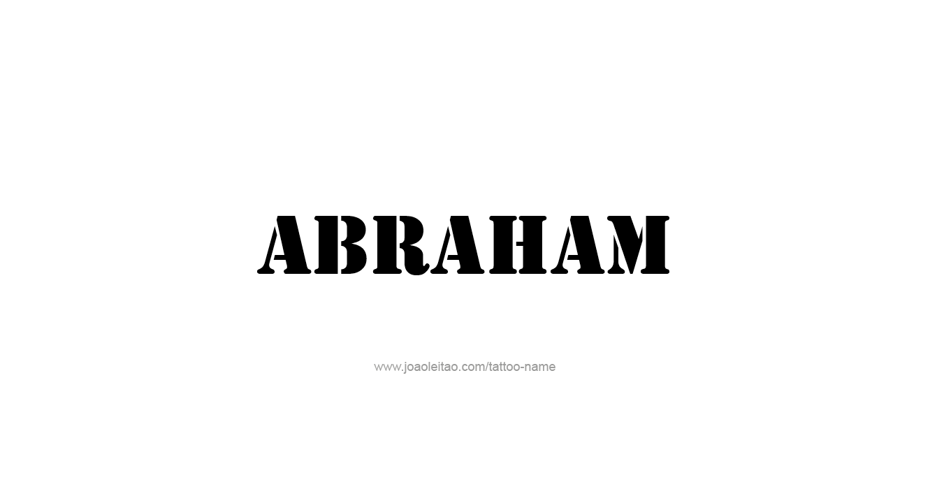 Tattoo Design Prophet Name Abraham