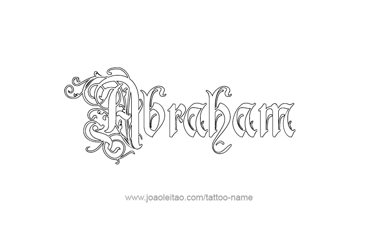 Tattoo Design Prophet Name Abraham