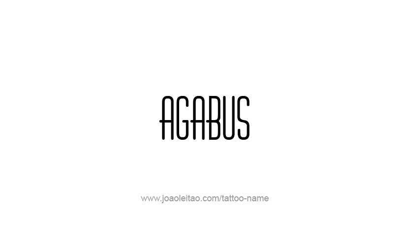 Tattoo Design Prophet Name Agabus