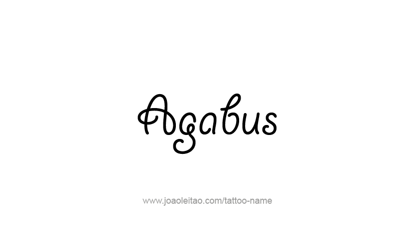 Tattoo Design Prophet Name Agabus