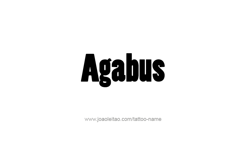 Tattoo Design Prophet Name Agabus