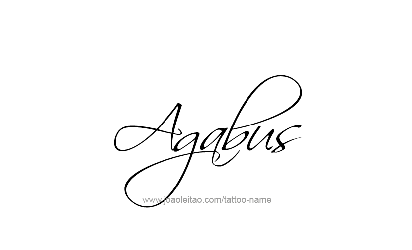 Tattoo Design Prophet Name Agabus