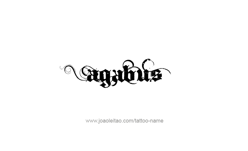 Tattoo Design Prophet Name Agabus