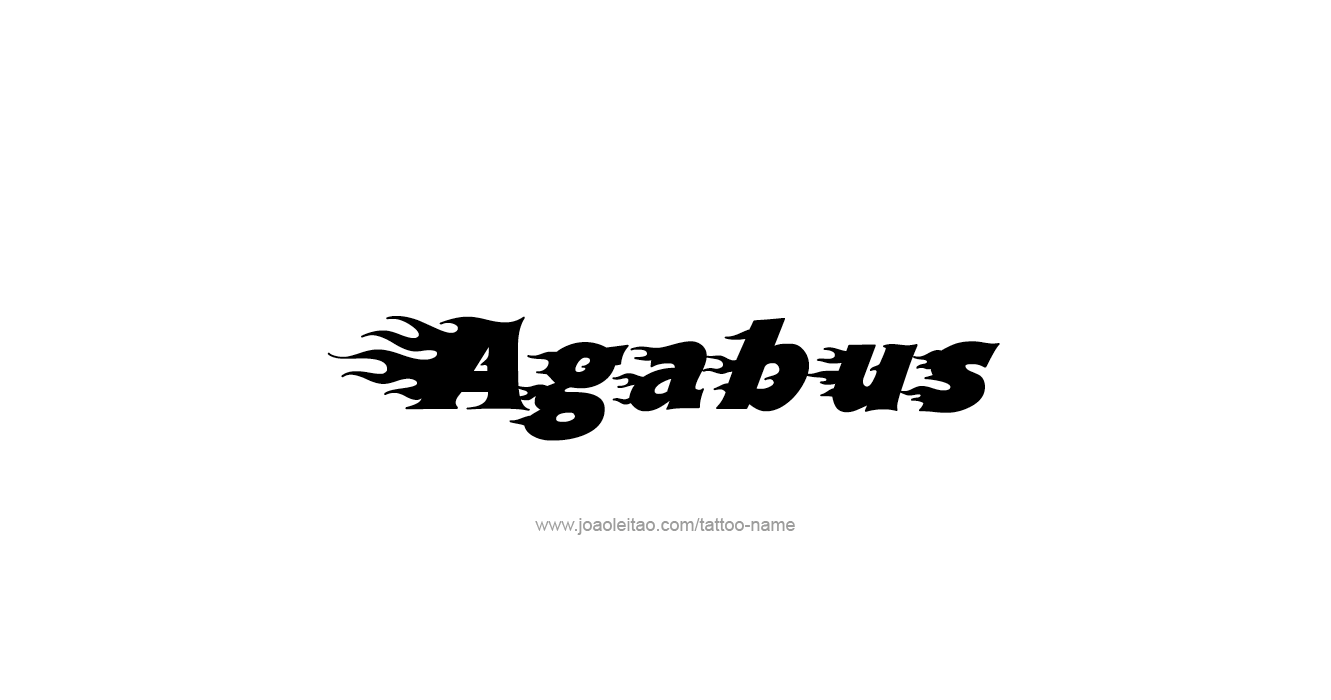 Tattoo Design Prophet Name Agabus