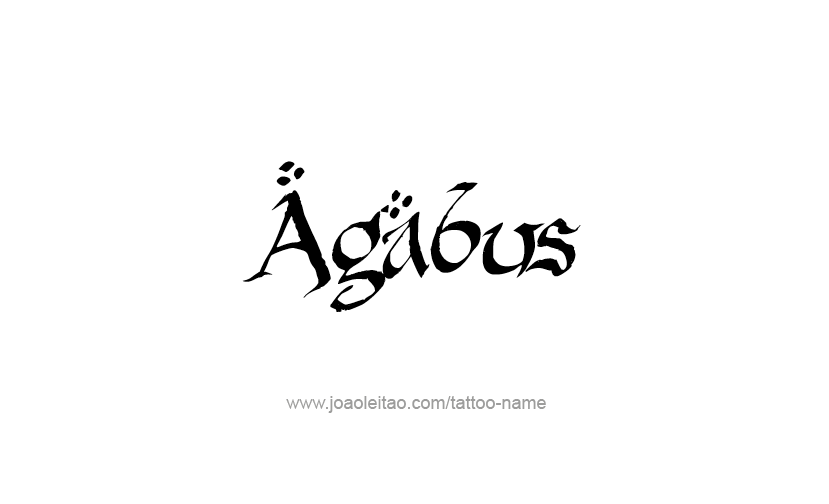 Tattoo Design Prophet Name Agabus
