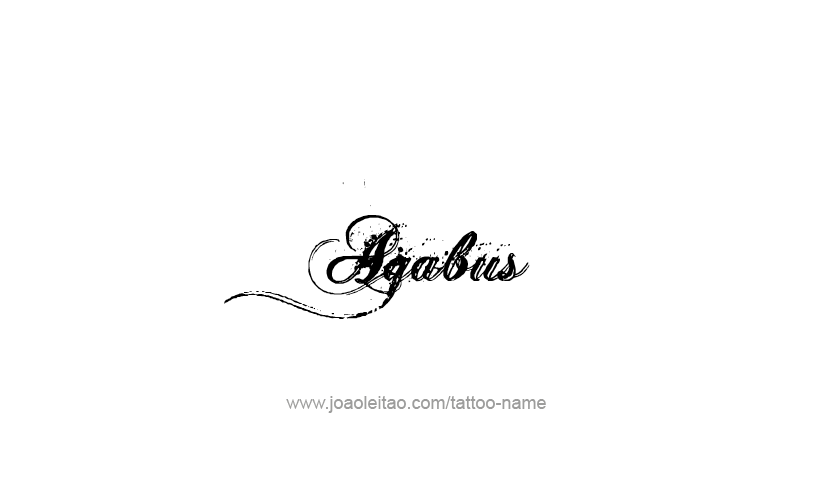 Tattoo Design Prophet Name Agabus