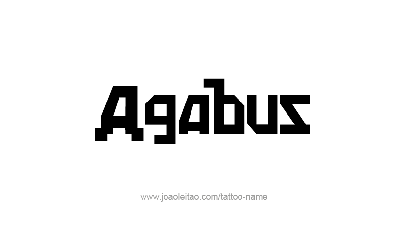 Tattoo Design Prophet Name Agabus