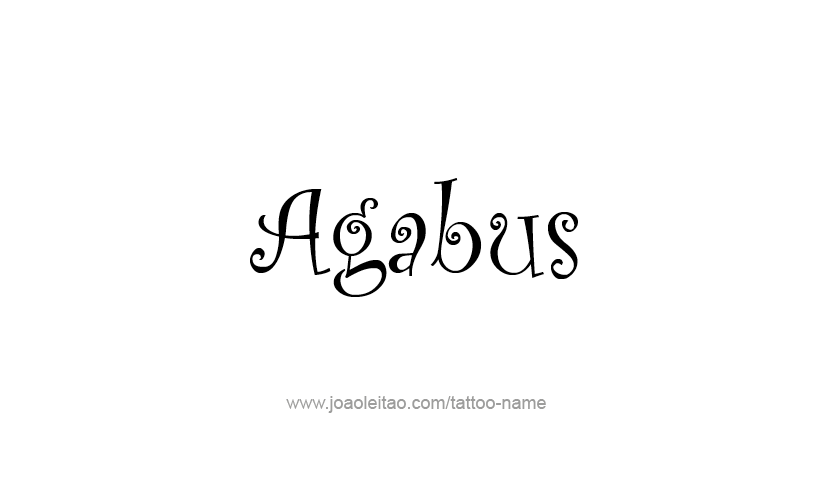 Tattoo Design Prophet Name Agabus