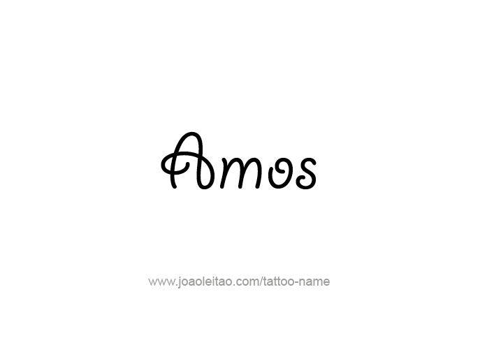 Tattoo Design Prophet Name Amos