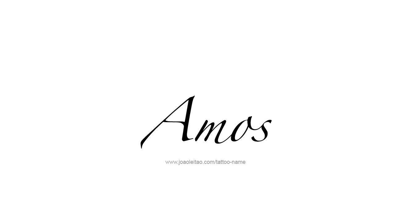 Tattoo Design Prophet Name Amos