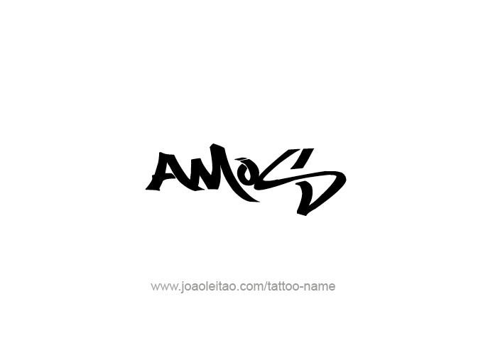 Tattoo Design Prophet Name Amos