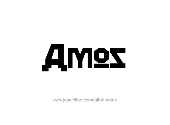 Tattoo Design Prophet Name Amos