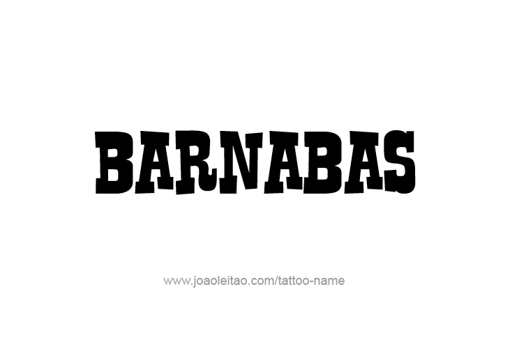 Tattoo Design Prophet Name Barnabas