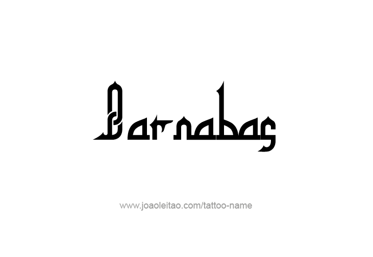 Tattoo Design Prophet Name Barnabas