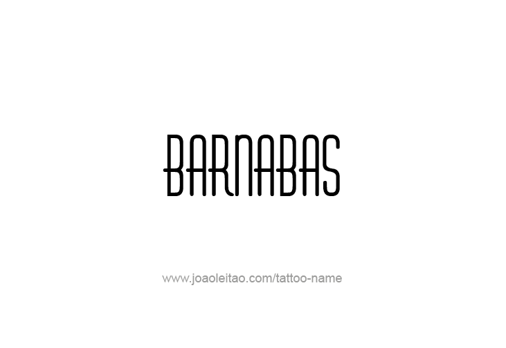 Tattoo Design Prophet Name Barnabas