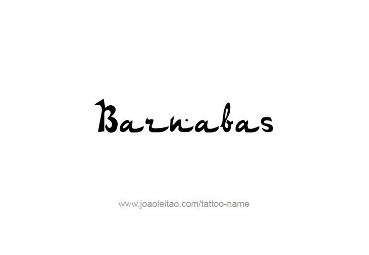 Tattoo Design Prophet Name Barnabas