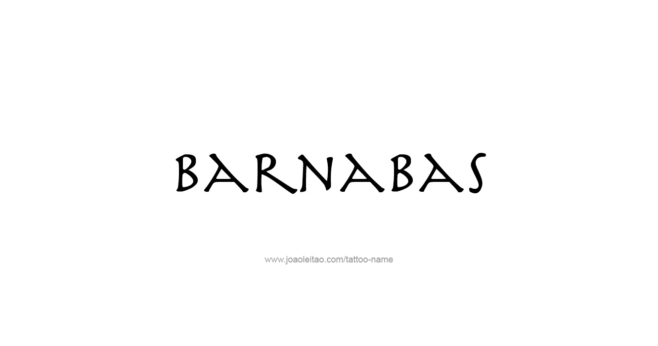 Tattoo Design Prophet Name Barnabas