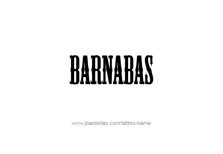 Tattoo Design Prophet Name Barnabas