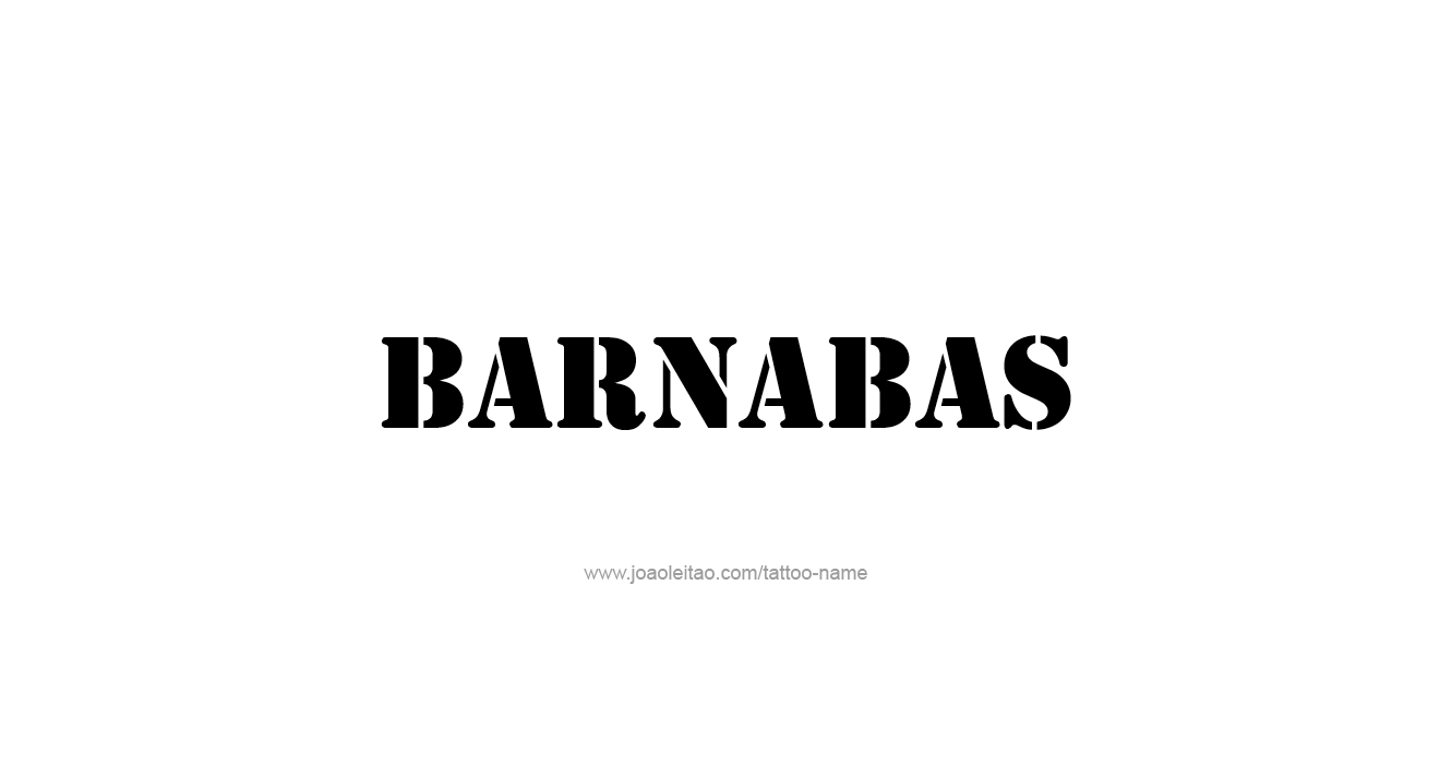 Tattoo Design Prophet Name Barnabas