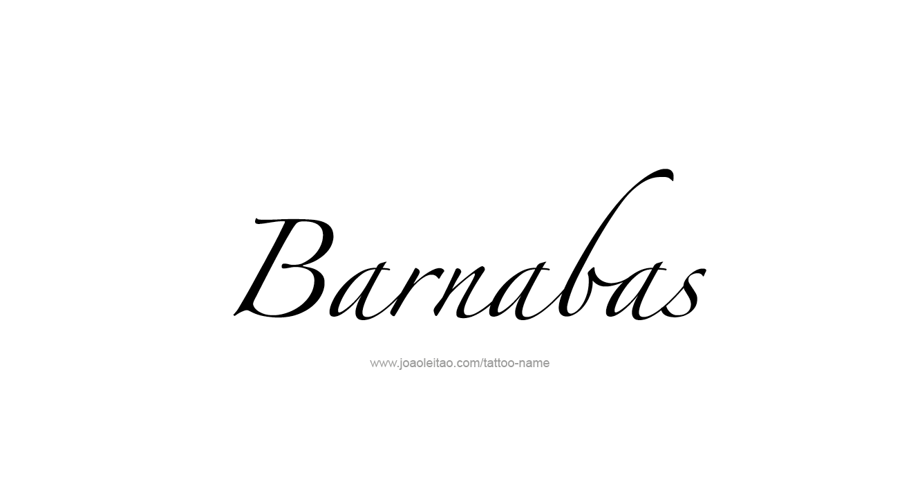 Tattoo Design Prophet Name Barnabas