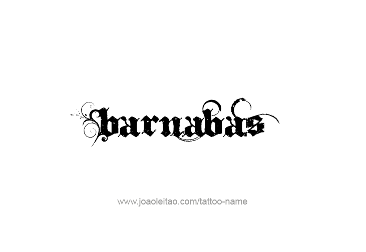 Tattoo Design Prophet Name Barnabas