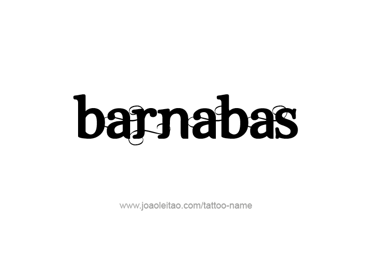 Tattoo Design Prophet Name Barnabas