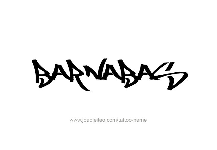 Tattoo Design Prophet Name Barnabas