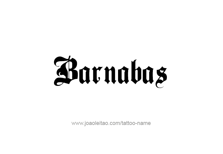 Tattoo Design Prophet Name Barnabas